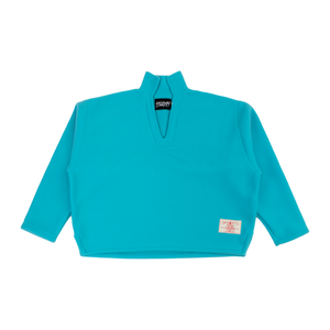 DWAI Polar Fleece Cowboy Pullover Front #color_miami-blue